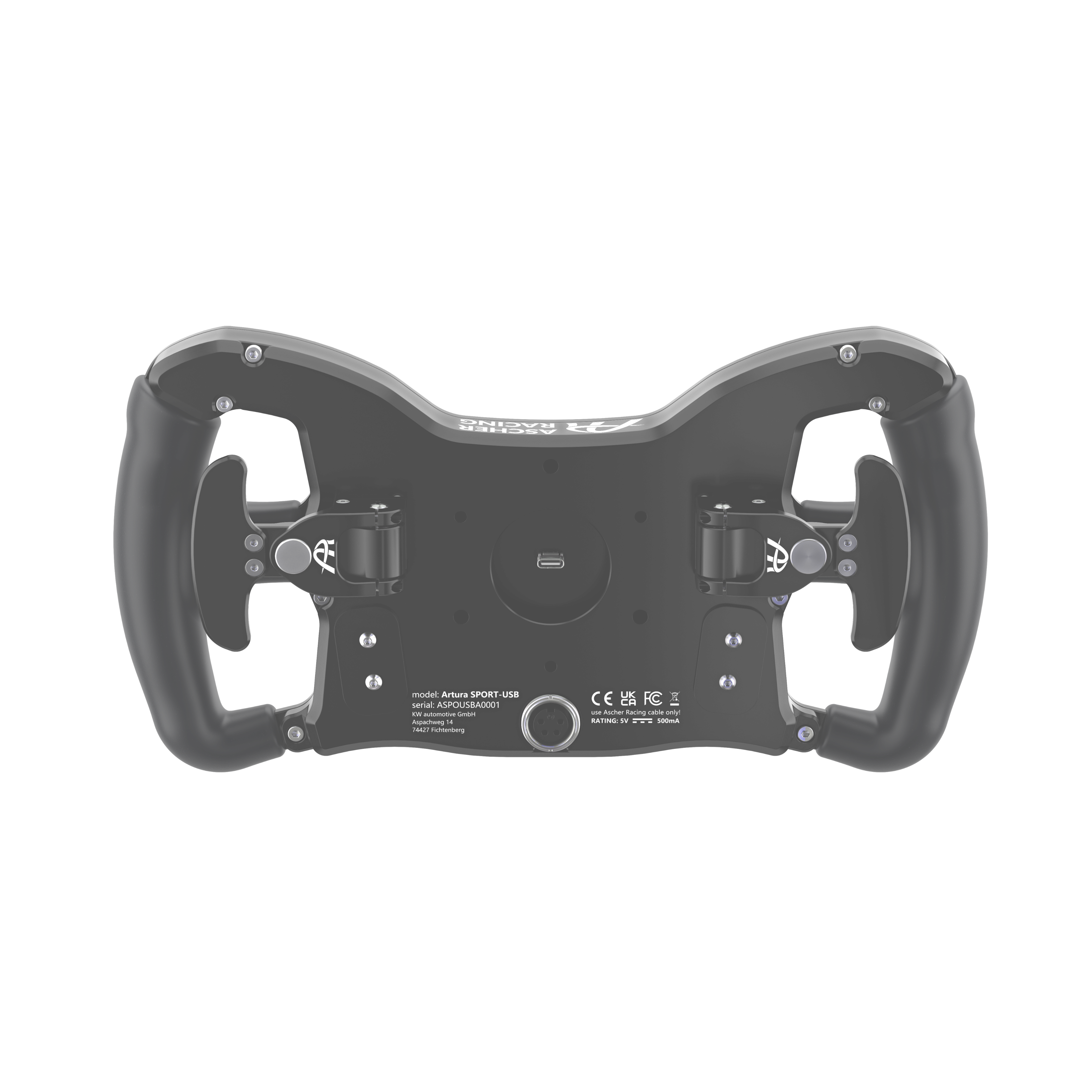 Ascher Racing McLaren Artura Sport sim racing steering wheel — McLaren licensed sport model
