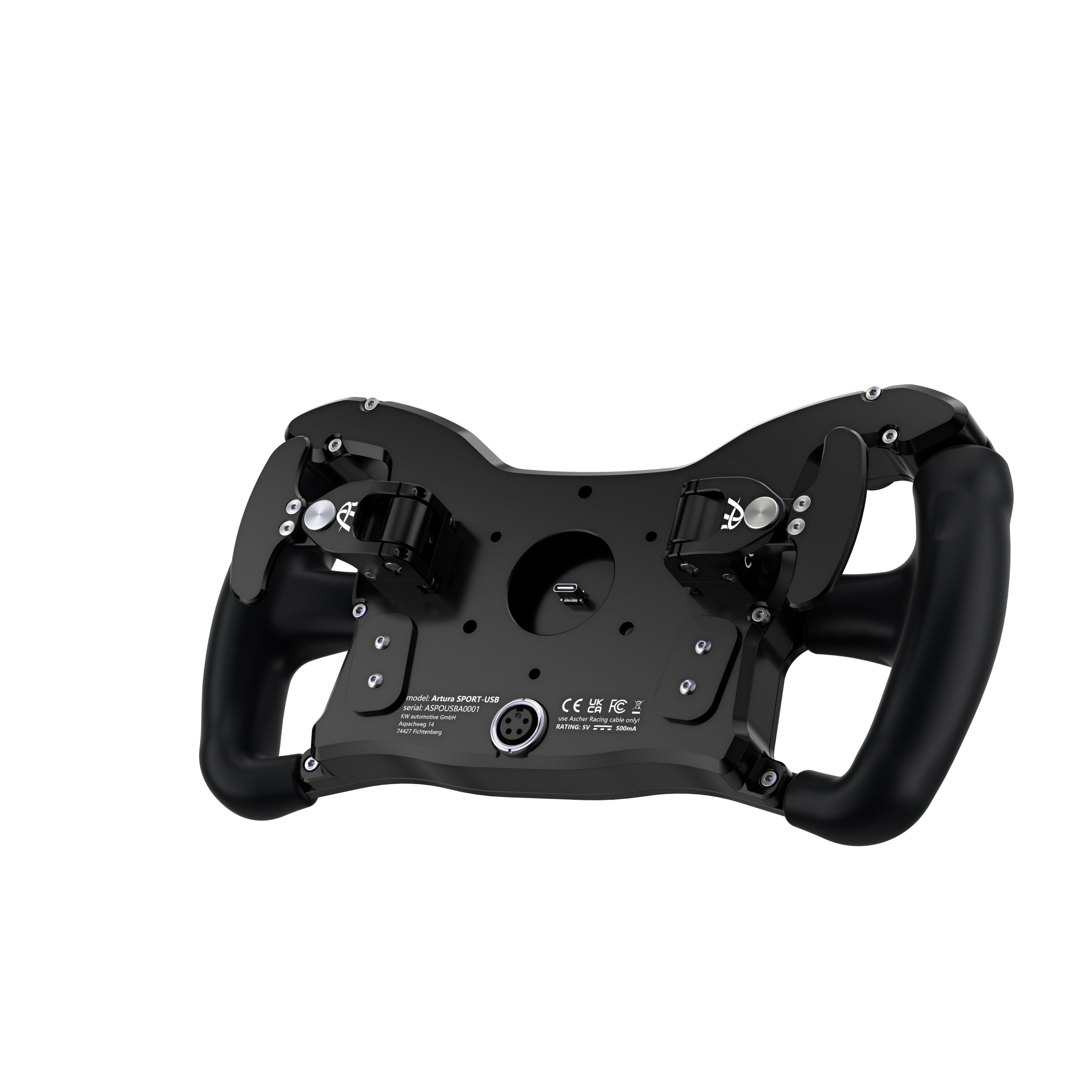 Ascher Racing McLaren Artura Sport sim racing steering wheel — McLaren licensed sport model