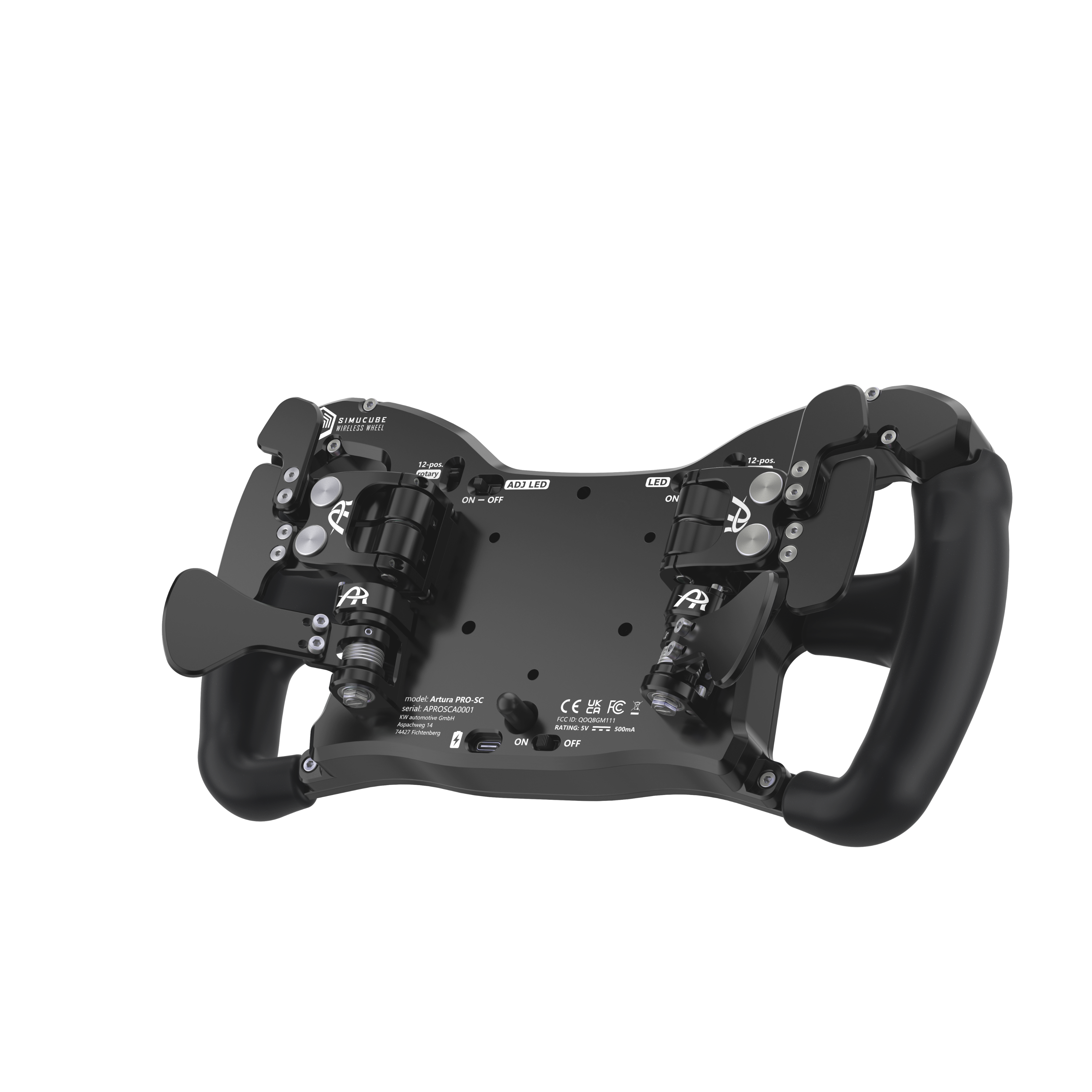 Ascher Racing McLaren Artura Pro sim racing steering wheel — licensed McLaren GT design