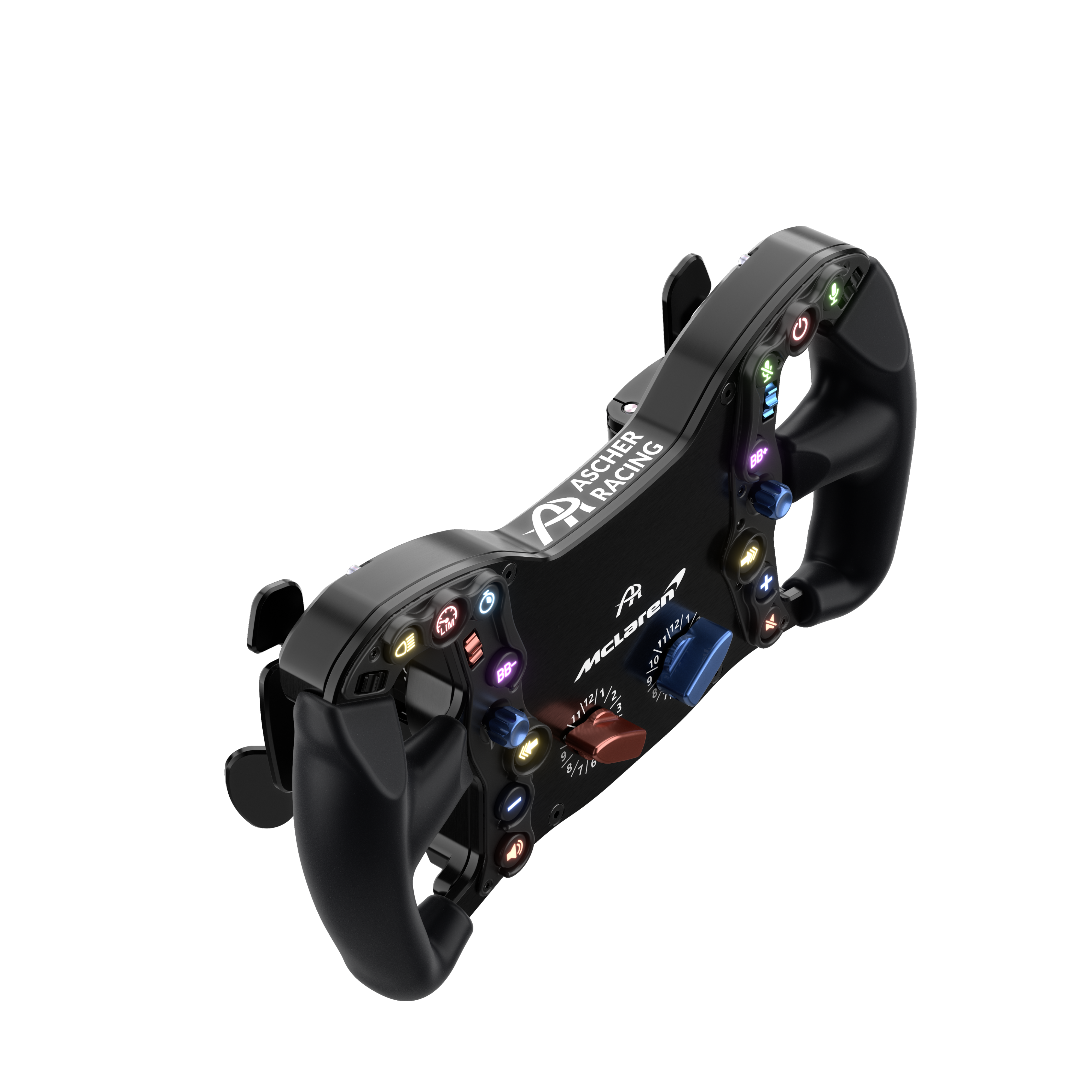 Ascher Racing McLaren Artura Pro sim racing steering wheel — licensed McLaren GT design