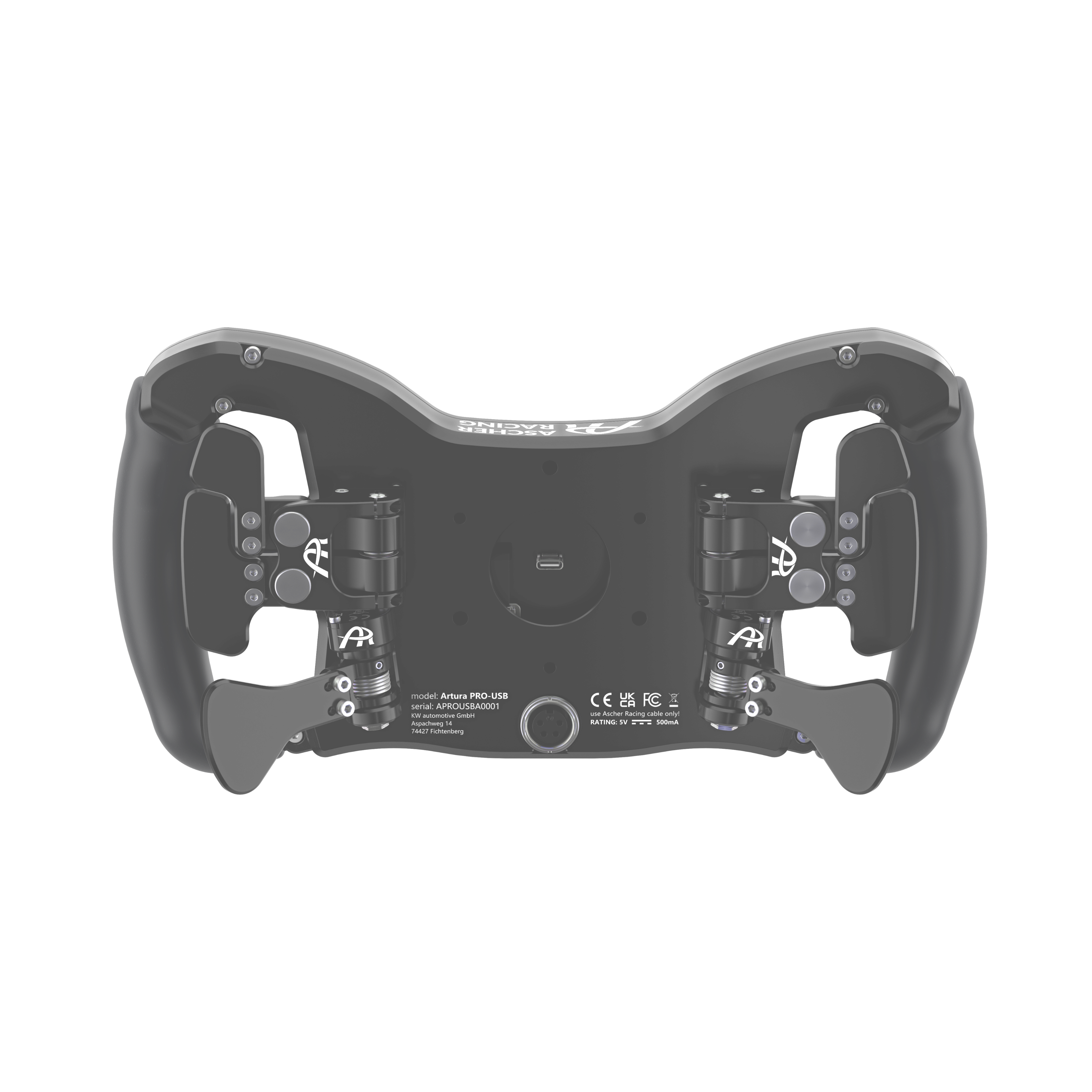 Ascher Racing McLaren Artura Pro sim racing steering wheel — licensed McLaren GT design
