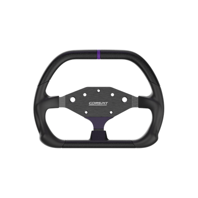 Conspit DX320 D-shape sim racing wheel rim — flat-bottom motorsport design
