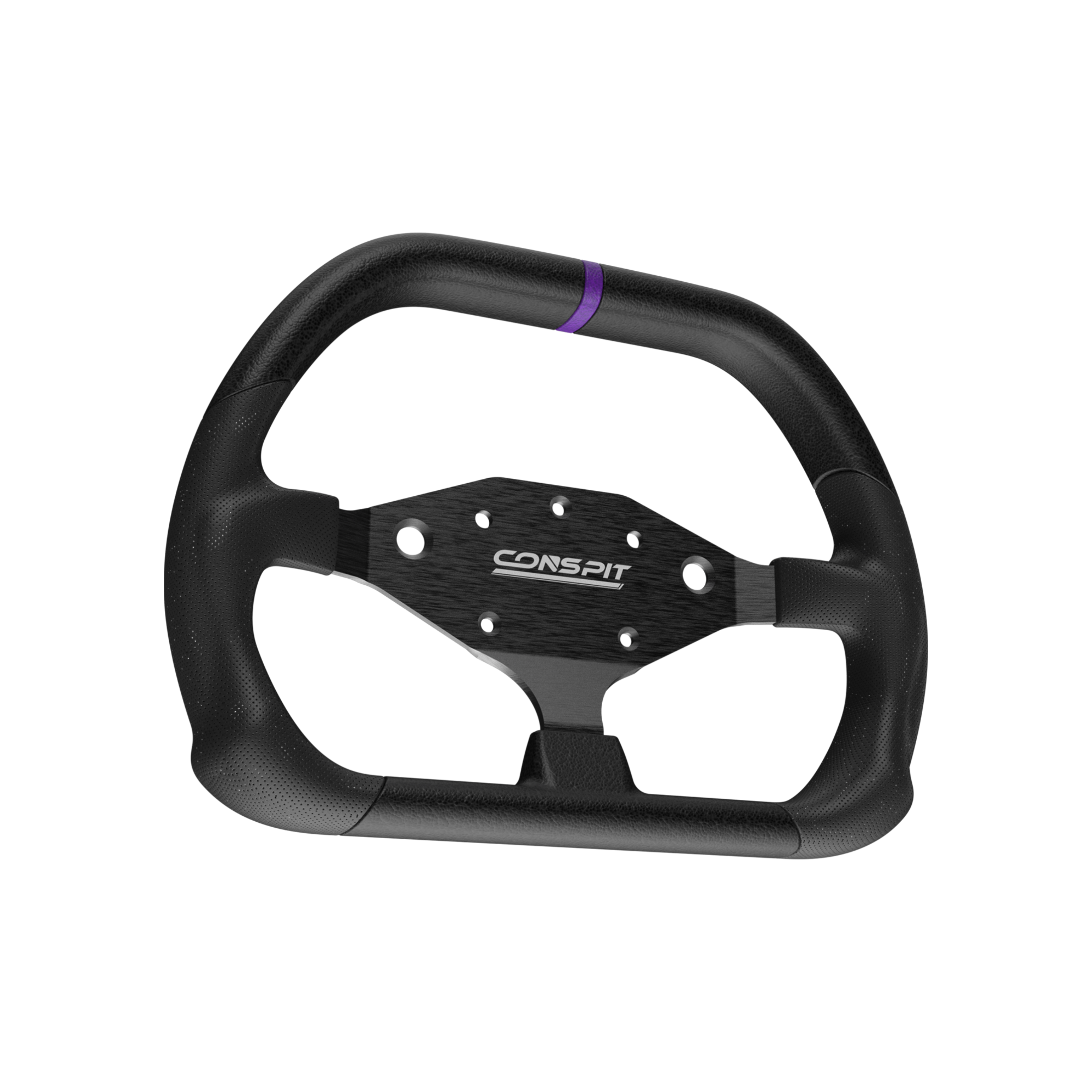 Conspit DX320 D-shape sim racing wheel rim — flat-bottom motorsport design