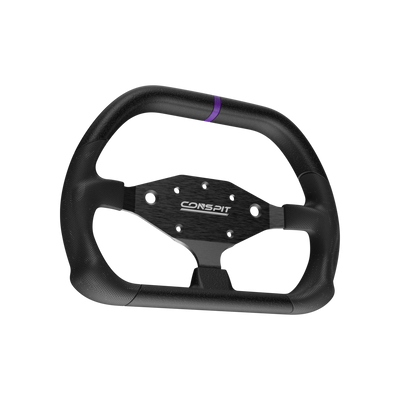 Conspit DX320 D-shape sim racing wheel rim — flat-bottom motorsport design