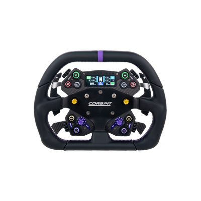Conspit DX320 D-shape sim racing wheel rim — flat-bottom motorsport design
