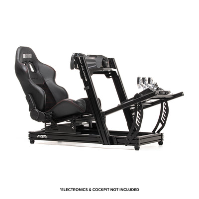 Next Level Racing F-GT Elite Lite wheel plate edition sim racing cockpit in black