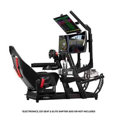 Next Level Racing F-GT Elite Lite wheel plate edition sim racing cockpit in black