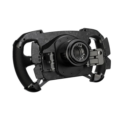 MOZA GS V2P sim racing steering wheel — suede grip with RGB button controls