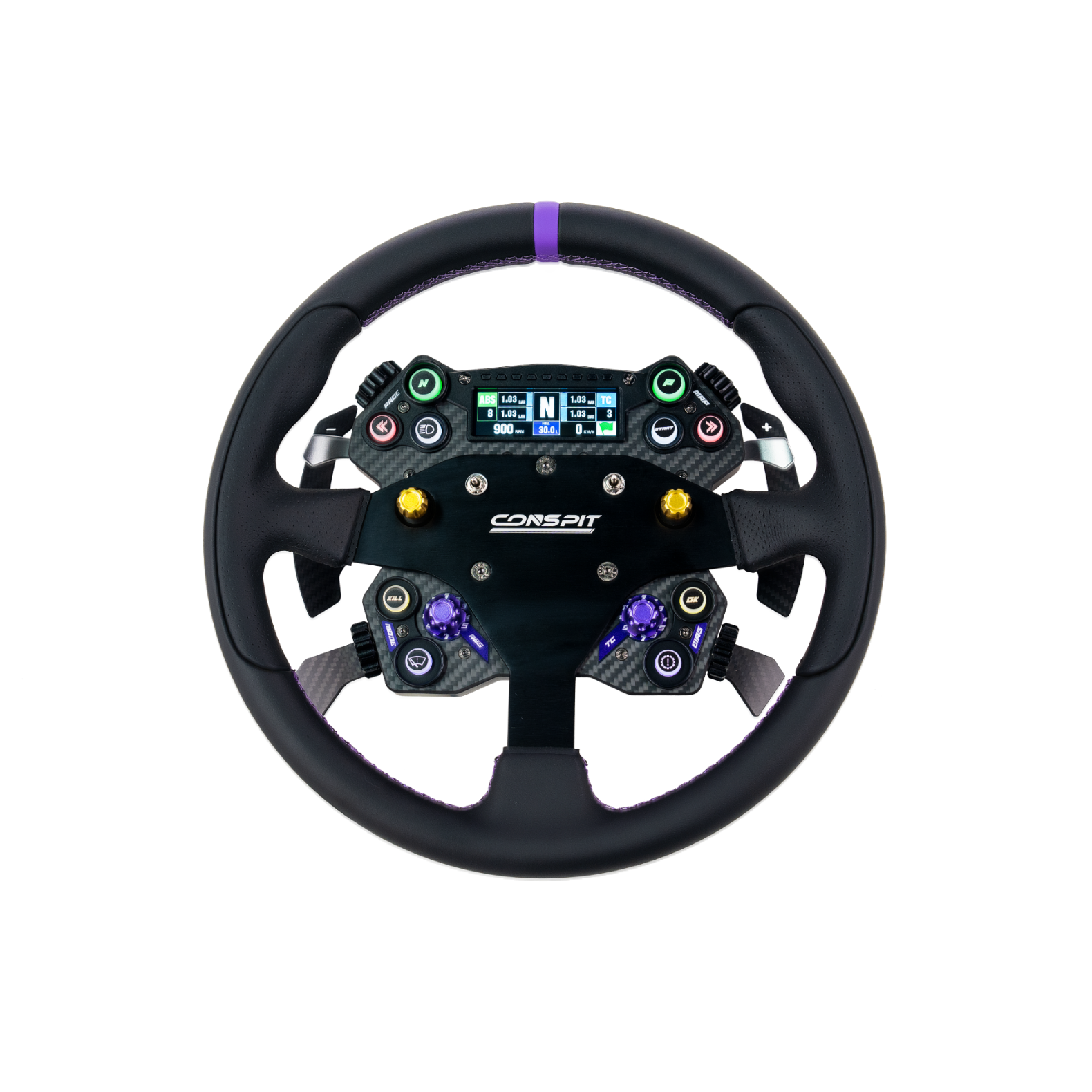 Conspit H.AO open wheel hub for sim racing — rim to CDR quick release connector