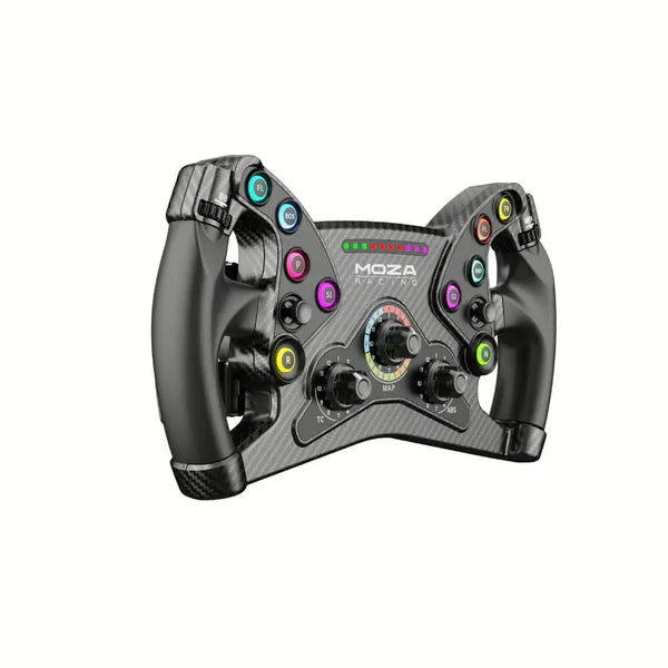 MOZA KS sim racing steering wheel — classic GT round wheel design