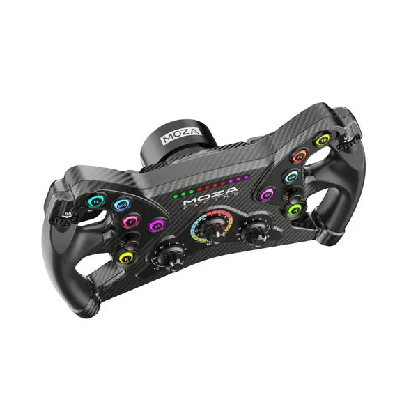 MOZA KS sim racing steering wheel — classic GT round wheel design