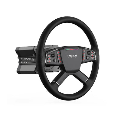 MOZA TSW truck sim racing steering wheel — large diameter for realistic trucking experience