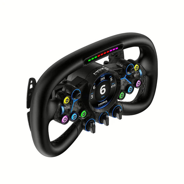 MOZA Vision GS sim racing steering wheel with integrated dashboard display