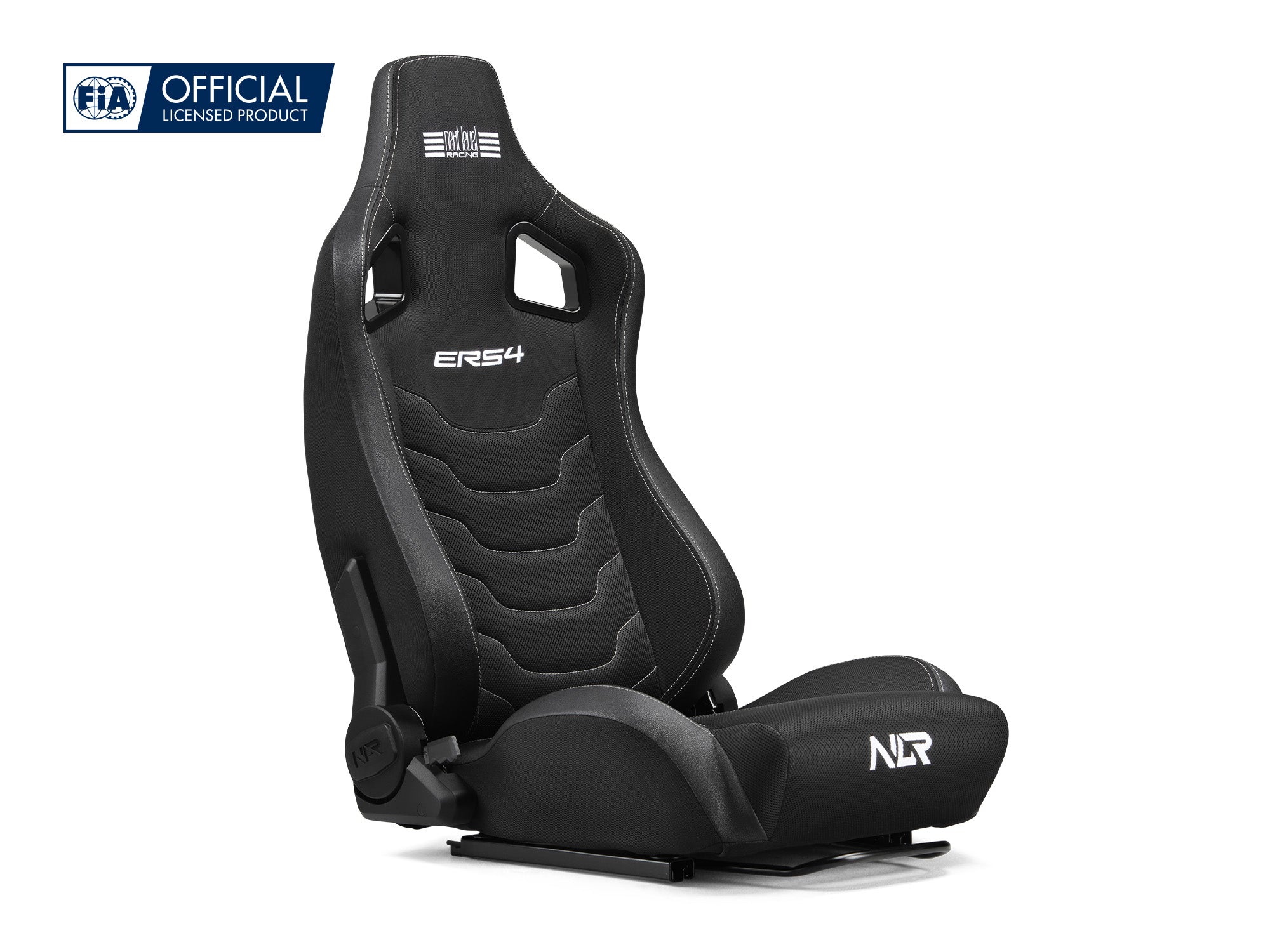 Next Level Racing ERS4 Elite reclining sim racing seat — fabric and SimAero mesh edition