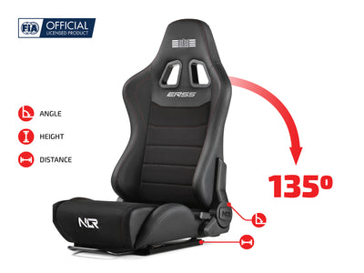 Next Level Racing ERS5 Elite reclining sim racing seat — PU leather and suede edition