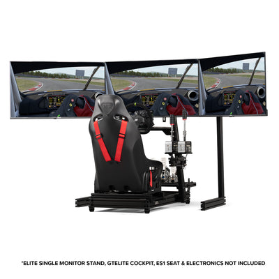 Next Level Racing Elite freestanding triple monitor stand add-on — black edition