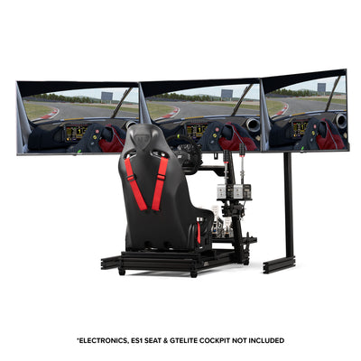 Next Level Racing Elite triple monitor stand — black edition for sim racing