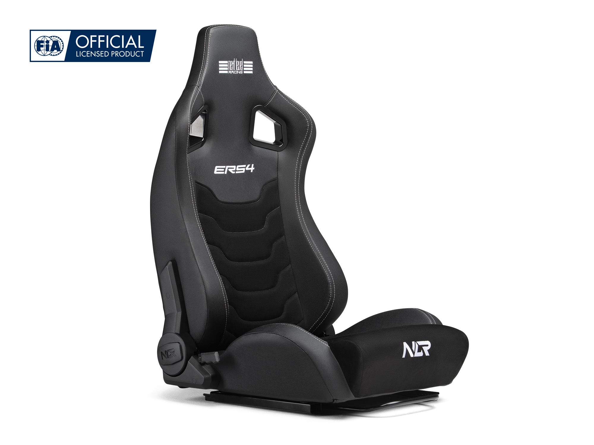 Next Level Racing ERS4 Elite reclining sim racing seat — PU leather and suede edition
