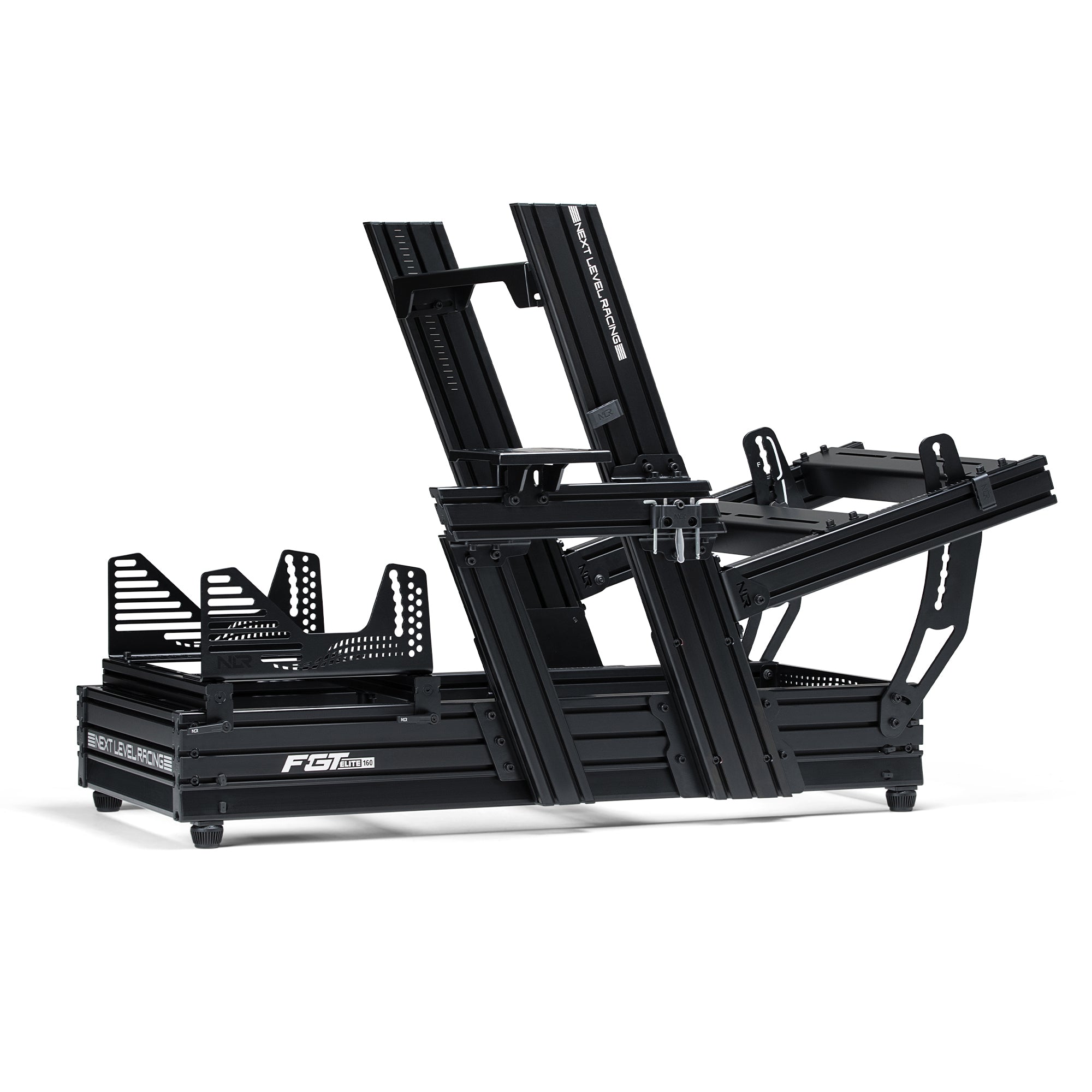 Next Level Racing Elite 160 wheel plate edition sim racing cockpit — black edition