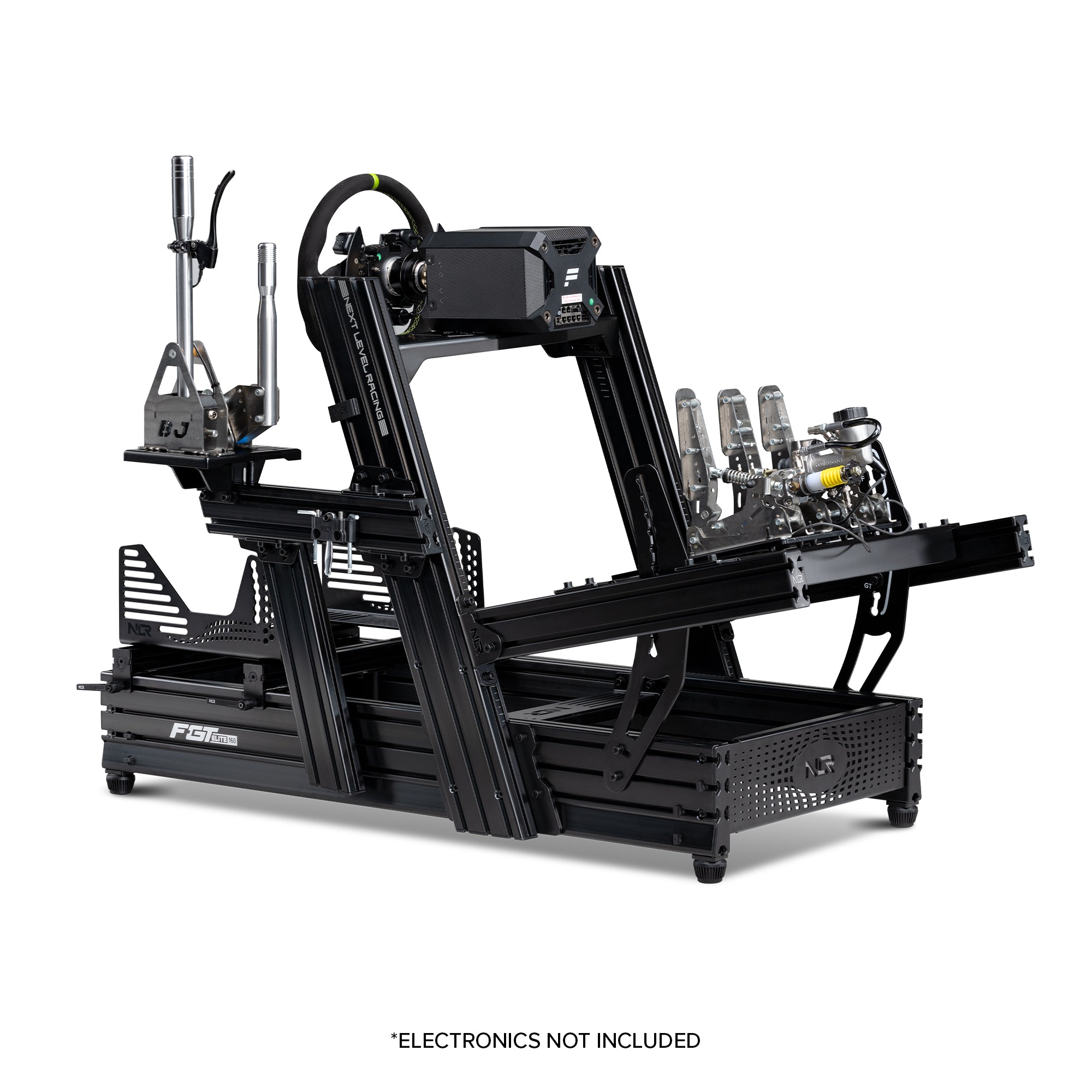 Next Level Racing Elite 160 wheel plate edition sim racing cockpit — black edition