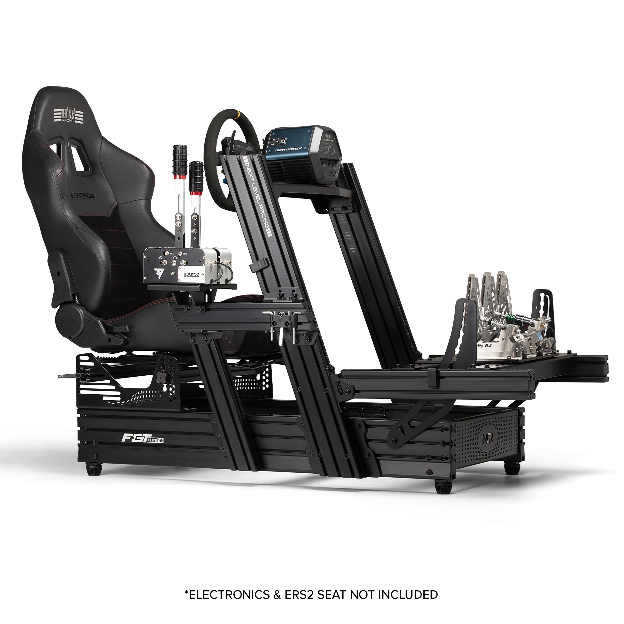 Next Level Racing Elite 160 wheel plate edition sim racing cockpit — black edition