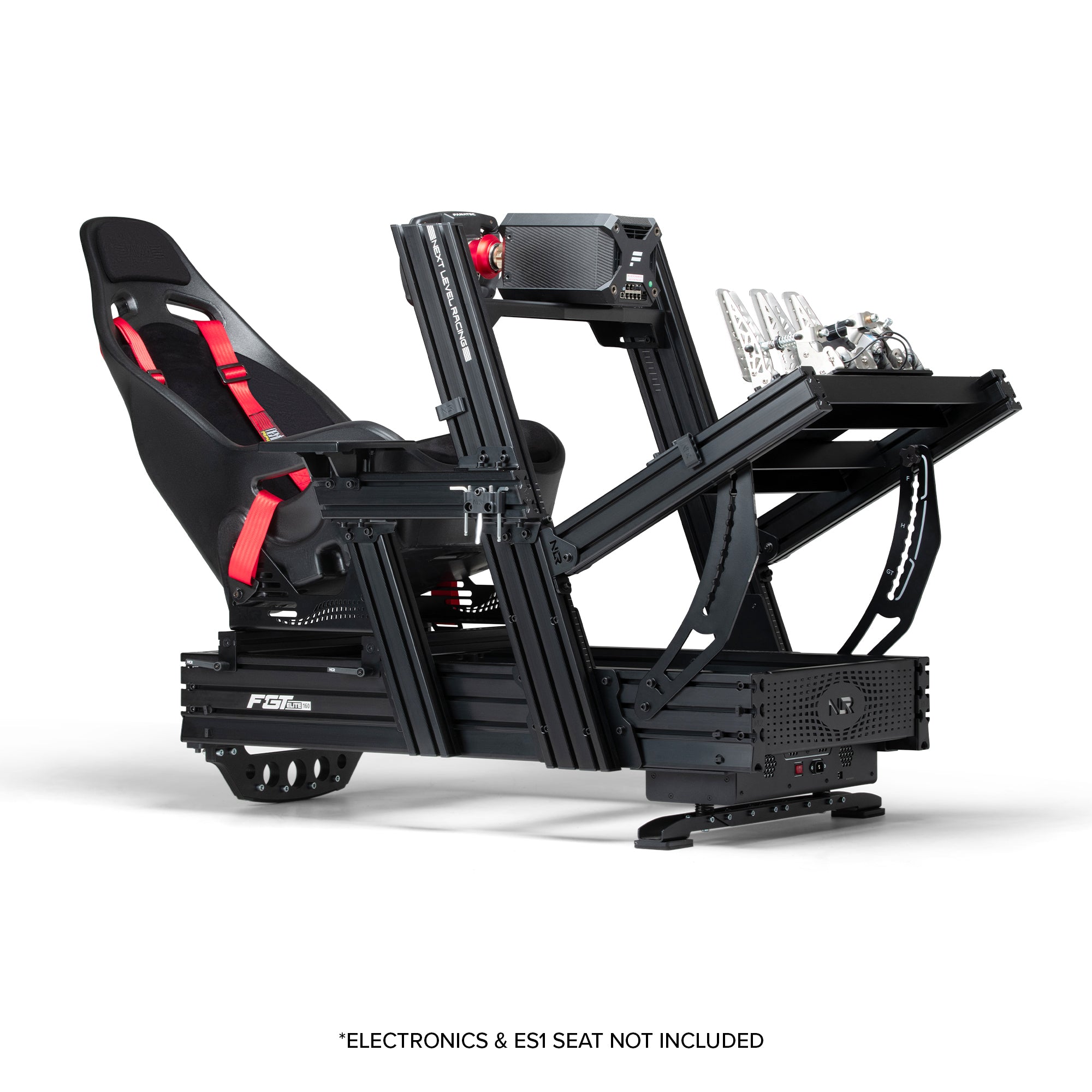 Next Level Racing Elite 160 wheel plate edition sim racing cockpit — black edition