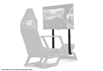 Next Level Racing F-GT monitor stand in matte black for sim racing cockpit