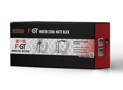 Next Level Racing F-GT monitor stand in matte black for sim racing cockpit