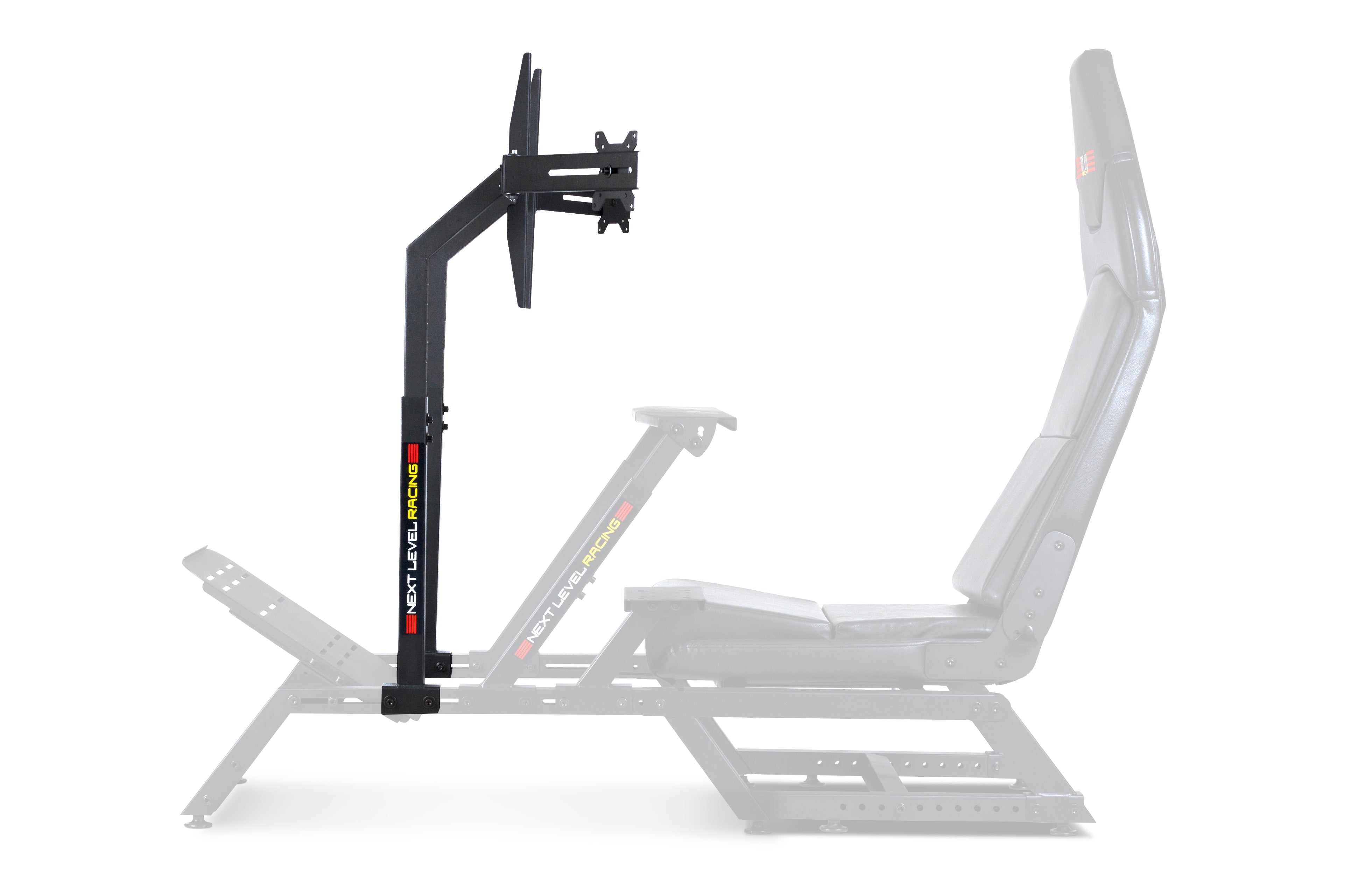 Next Level Racing F-GT monitor stand in matte black for sim racing cockpit