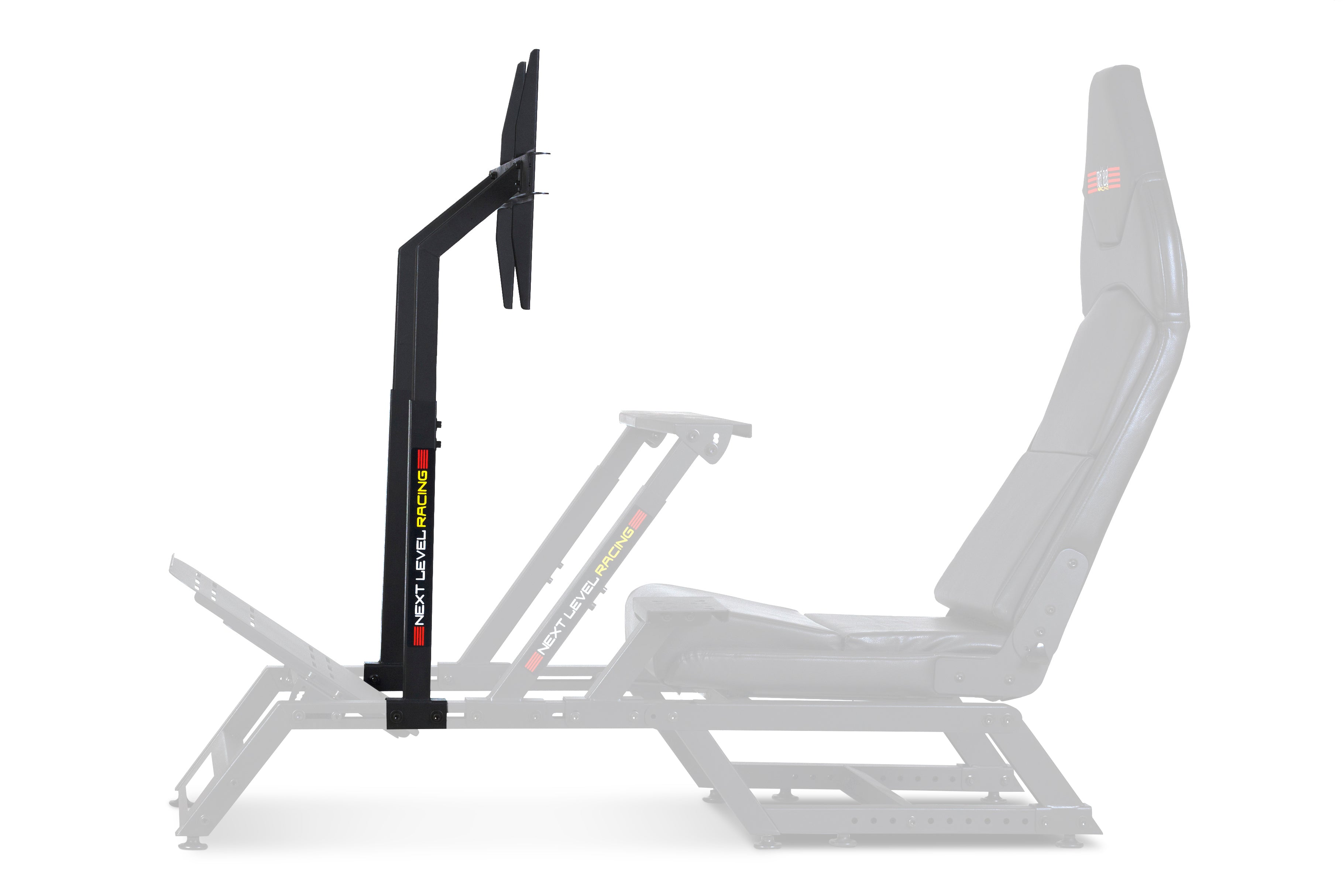 Next Level Racing F-GT monitor stand in matte black for sim racing cockpit