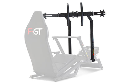 Next Level Racing F-GT monitor stand in matte black for sim racing cockpit