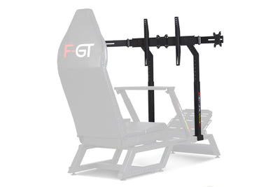 Next Level Racing F-GT monitor stand in matte black for sim racing cockpit