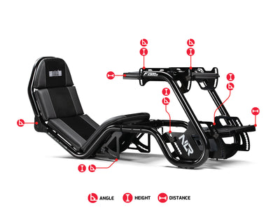 Next Level Racing F-GT Pro formula and GT sim racing cockpit — black edition
