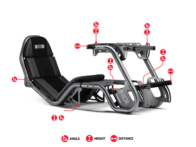 Next Level Racing F-GT Pro formula and GT sim racing cockpit — grey edition