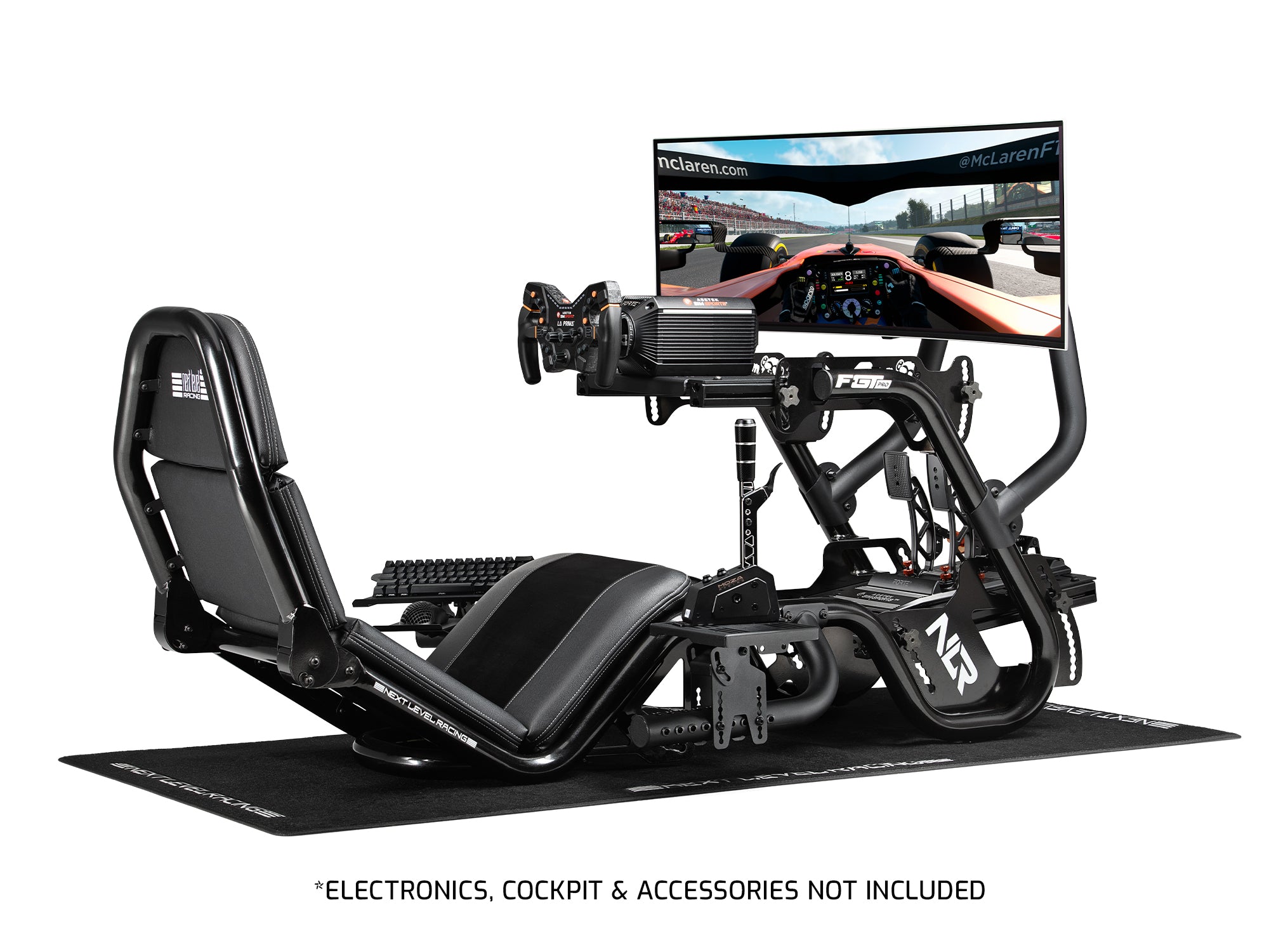 Next Level Racing F-GT Pro Direct keyboard and mouse tray add-on for sim cockpit