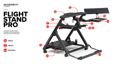 Next Level Racing Flight Stand Pro — adjustable flight simulator stand