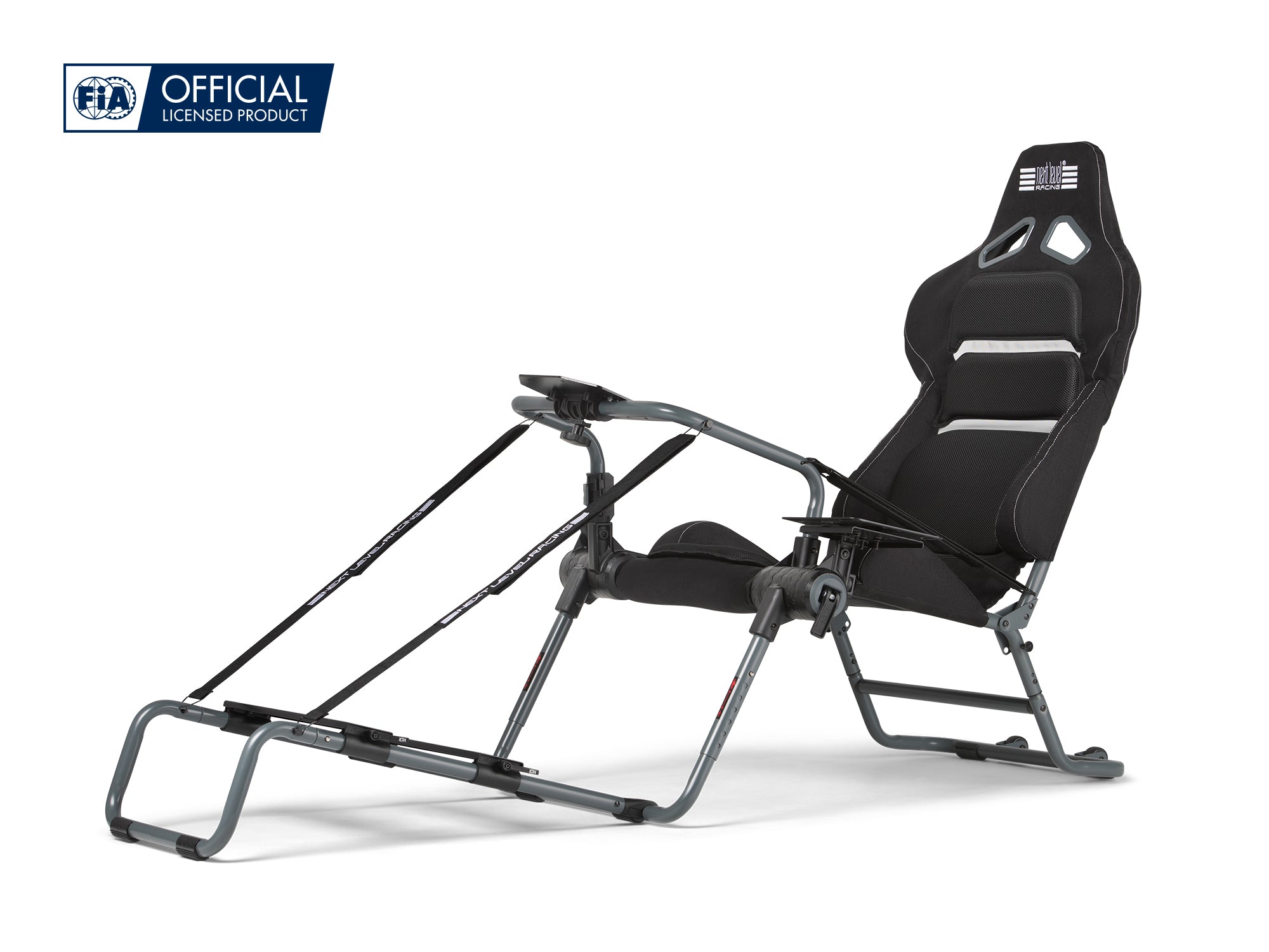 Next Level Racing GTLite Pro foldable sim racing cockpit — carbon grey edition