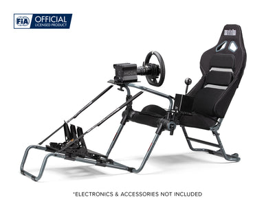 Next Level Racing GTLite Pro foldable sim racing cockpit — carbon grey edition