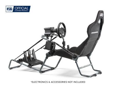 Next Level Racing GTLite Pro foldable sim racing cockpit — carbon grey edition