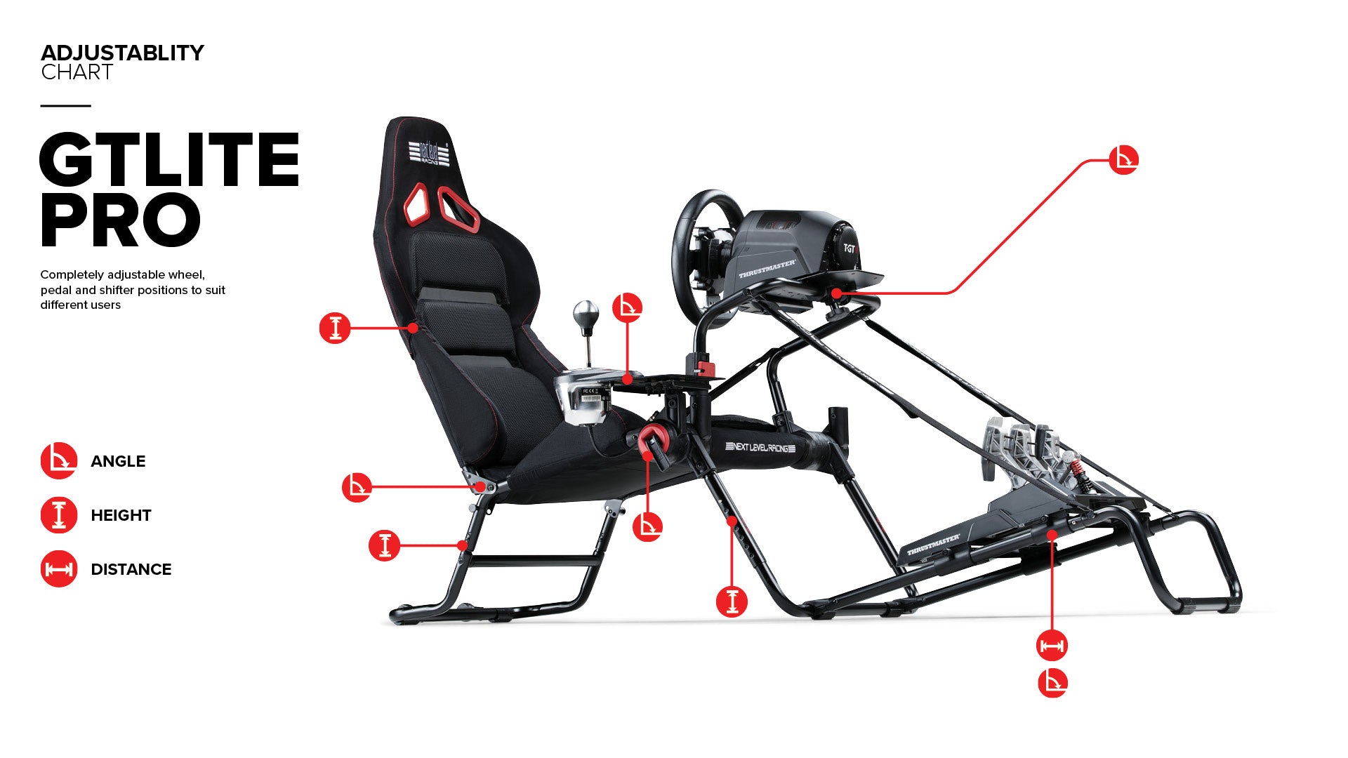 Next Level Racing GTLite Pro foldable sim racing cockpit