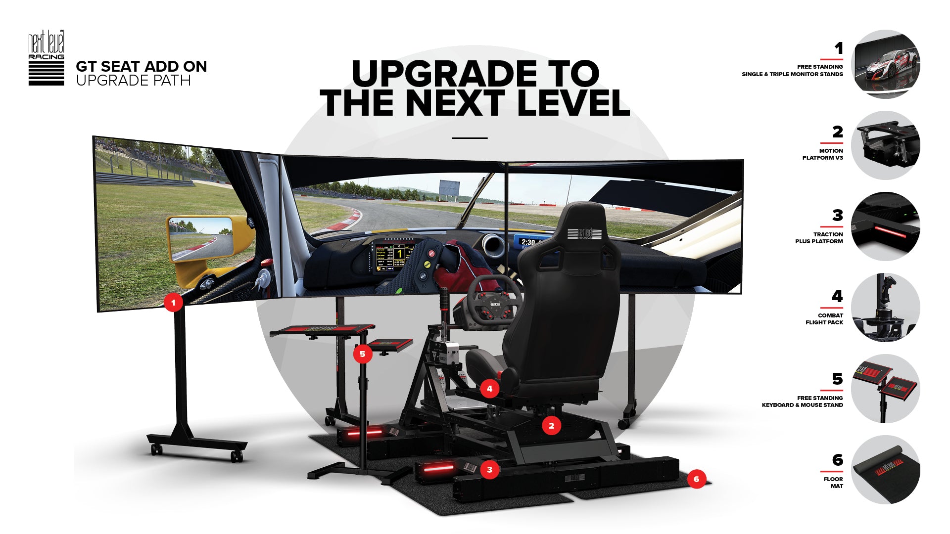 Next Level Racing GT Seat Add-on for Wheel Stand DD/ 2.0