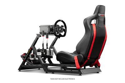 Next Level Racing GTtrack sim racing simulator cockpit — full-size aluminium profile rig