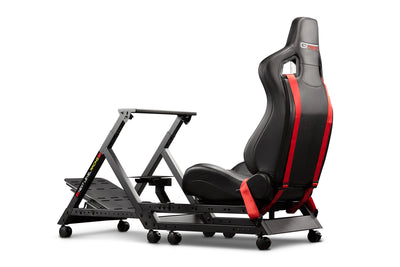 Next Level Racing GTtrack sim racing simulator cockpit — full-size aluminium profile rig