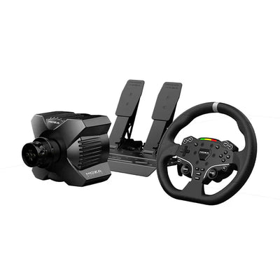 MOZA R3 sim racing bundle for PC — entry-level direct-drive wheelbase with wheel and pedals