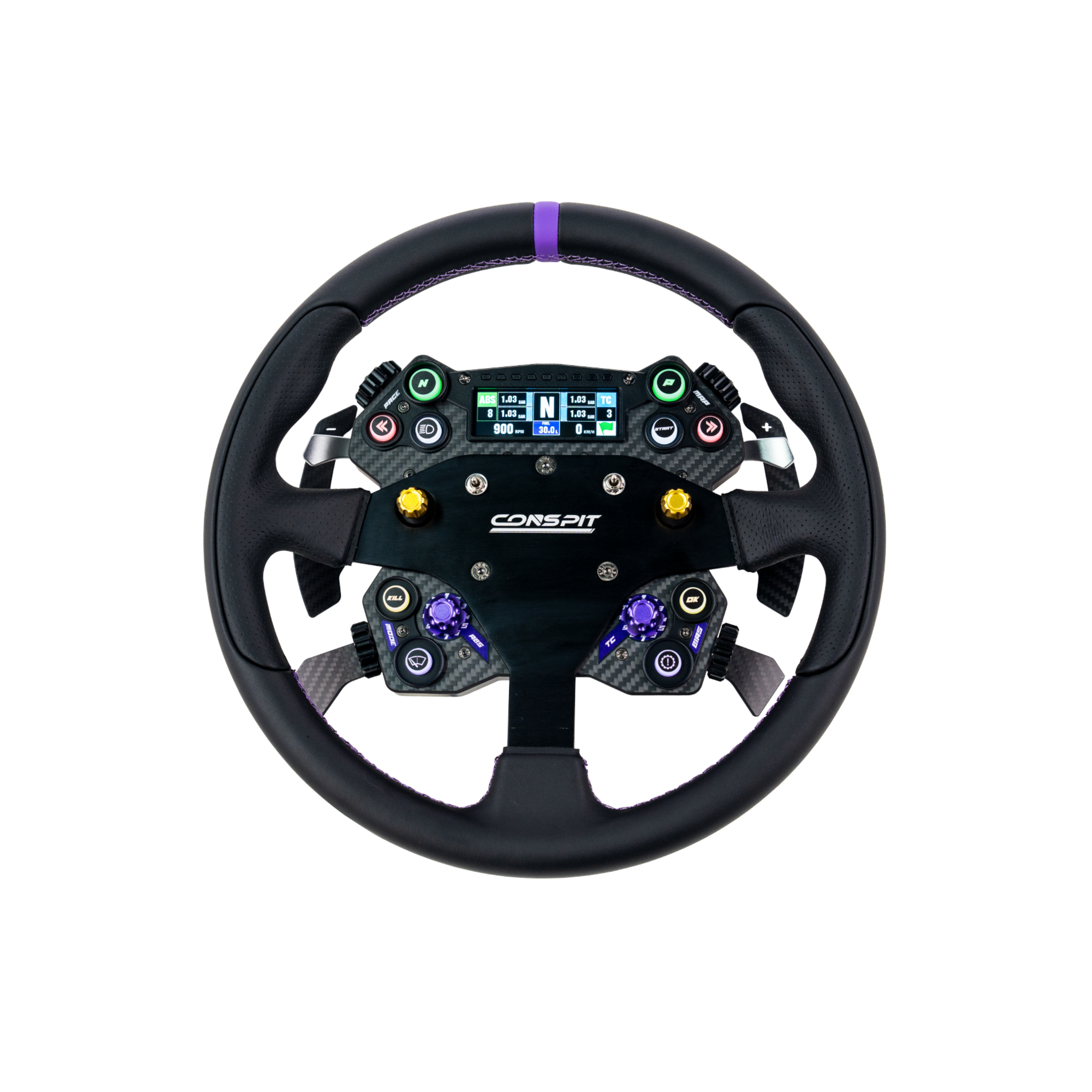 Conspit RX320 round sim racing wheel rim — 320mm diameter for DD wheelbases