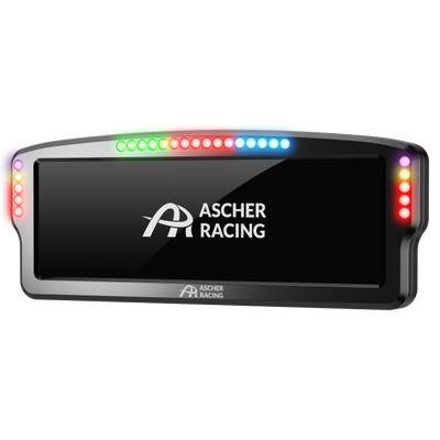 Ascher Racing 8 inch sim racing dashboard — large telemetry display for sim wheels