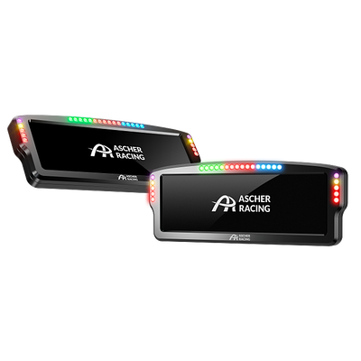 Ascher Racing 8 inch sim racing dashboard — large telemetry display for sim wheels