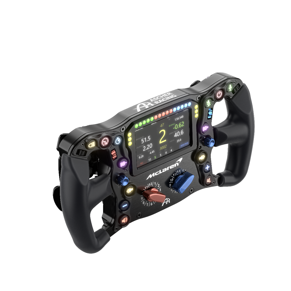 Ascher Racing McLaren Artura Ultimate USB sim racing steering wheel — officially licensed