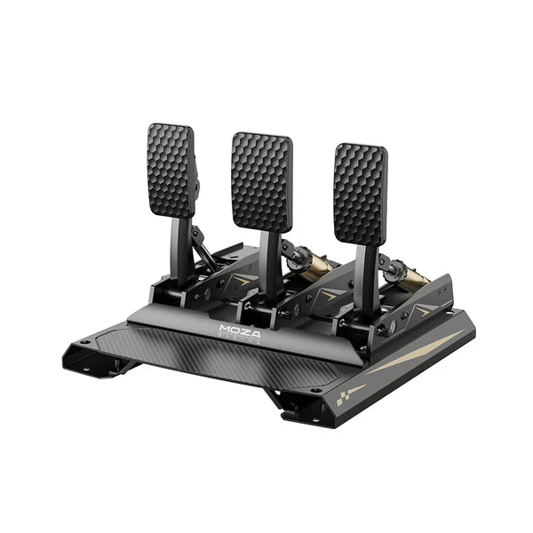 MOZA CRP2 load cell sim racing pedals — throttle and brake two-pedal set