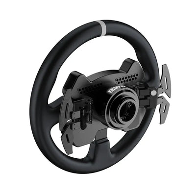 MOZA CS VP2 sim racing steering wheel — premium suede and aluminum wheel